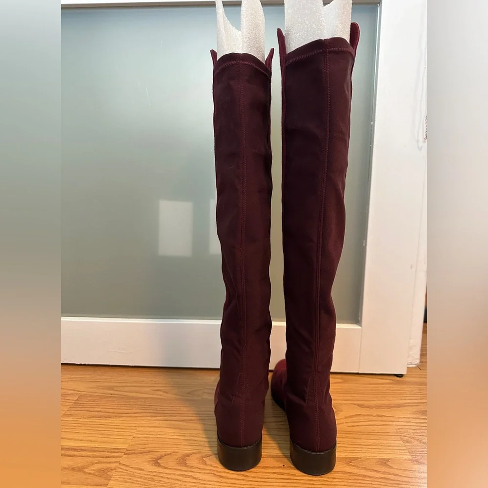 Genuine Stuart Weitzman 5050 Burgundy Over-the-Knee Boots 7 M - Picture 4 of 9